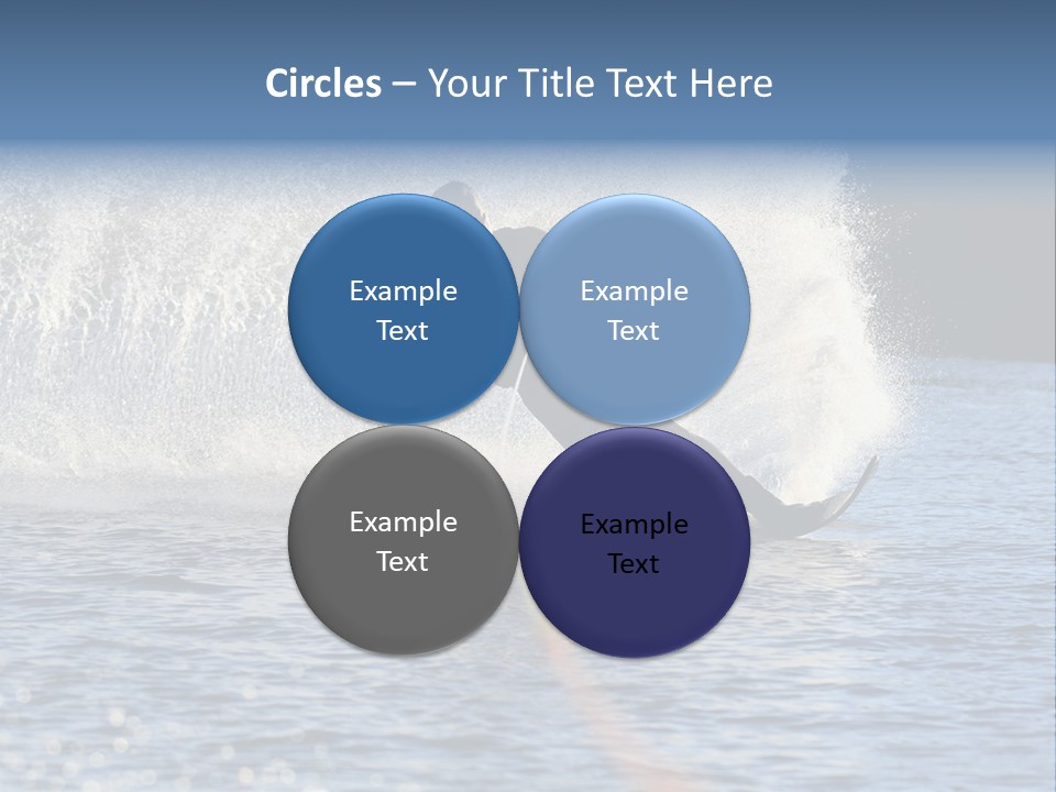 Water Ski Rooster Tail River PowerPoint Template