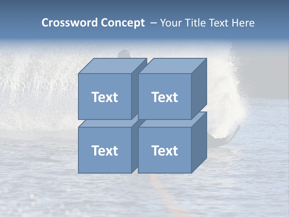 Water Ski Rooster Tail River PowerPoint Template