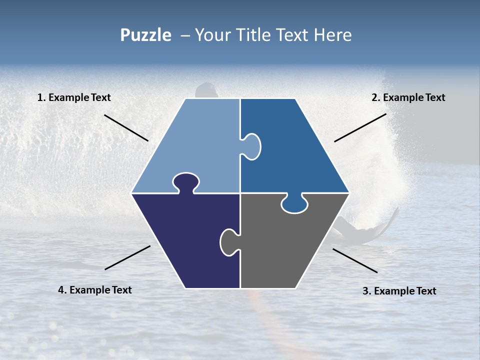 Water Ski Rooster Tail River PowerPoint Template