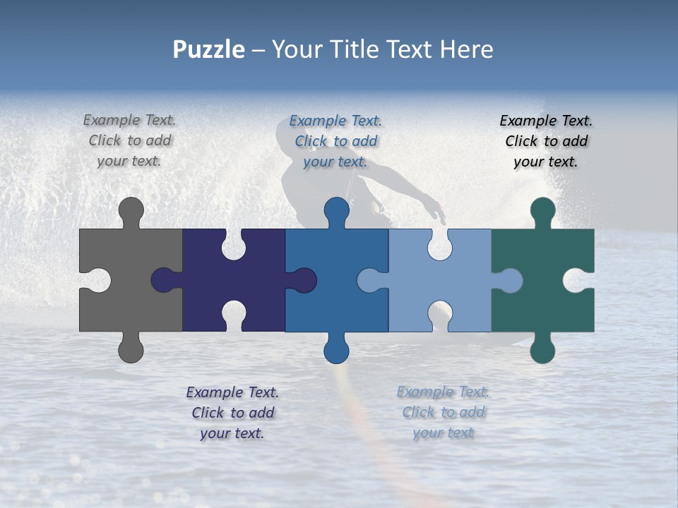 Water Ski Rooster Tail River PowerPoint Template