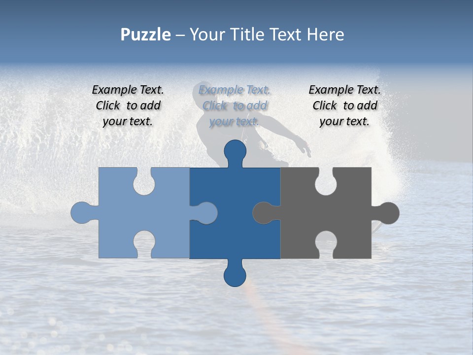 Water Ski Rooster Tail River PowerPoint Template