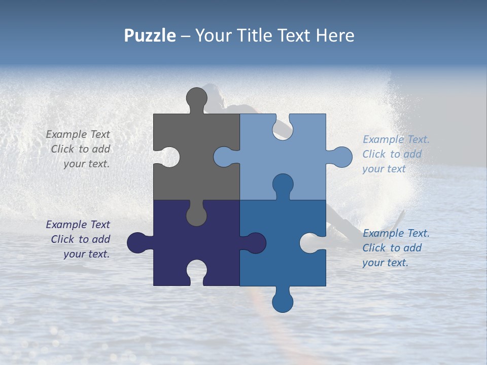 Water Ski Rooster Tail River PowerPoint Template