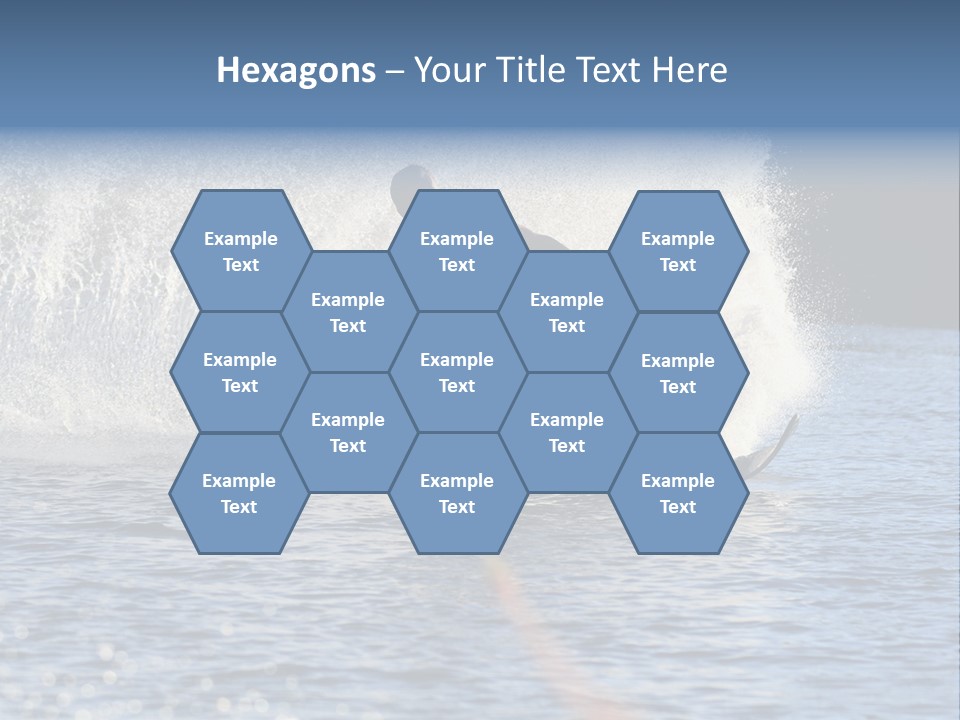 Water Ski Rooster Tail River PowerPoint Template