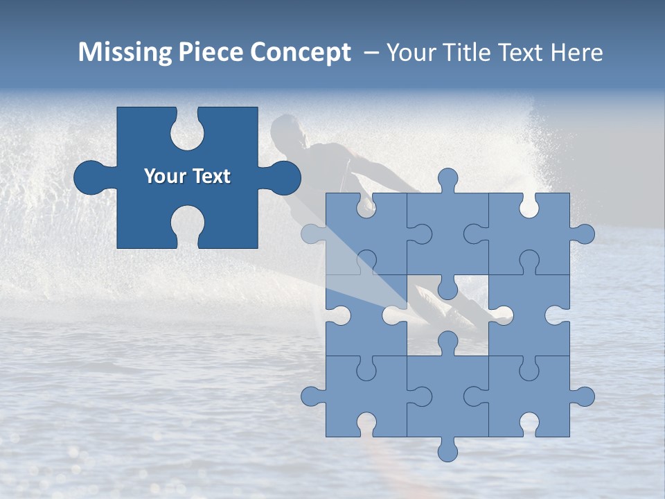 Water Ski Rooster Tail River PowerPoint Template