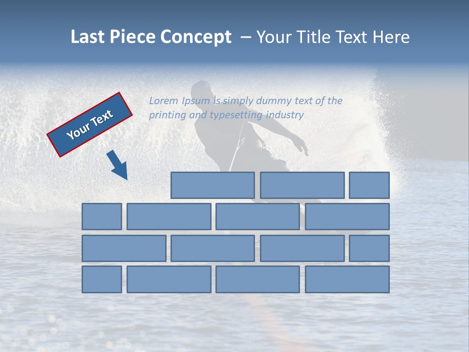 Water Ski Rooster Tail River PowerPoint Template
