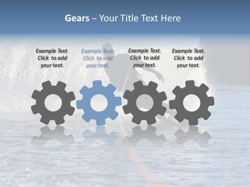 Water Ski Rooster Tail River PowerPoint Template