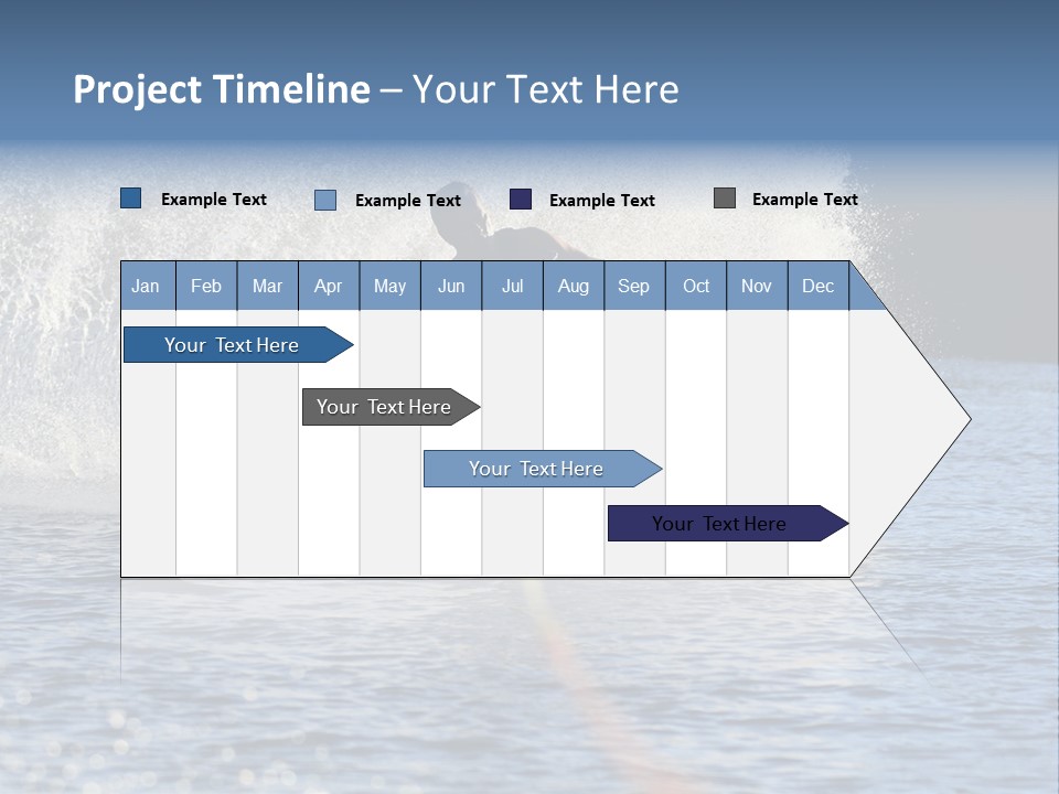 Water Ski Rooster Tail River PowerPoint Template