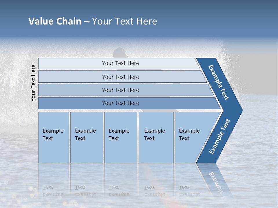 Water Ski Rooster Tail River PowerPoint Template