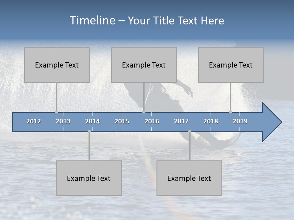 Water Ski Rooster Tail River PowerPoint Template