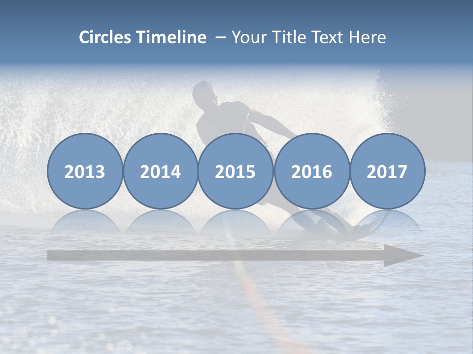 Water Ski Rooster Tail River PowerPoint Template