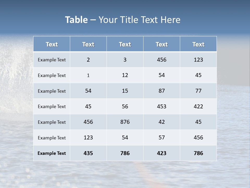 Water Ski Rooster Tail River PowerPoint Template