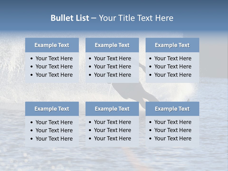 Water Ski Rooster Tail River PowerPoint Template