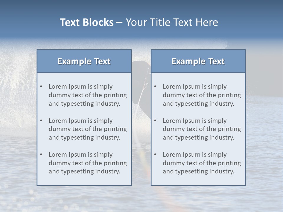 Water Ski Rooster Tail River PowerPoint Template
