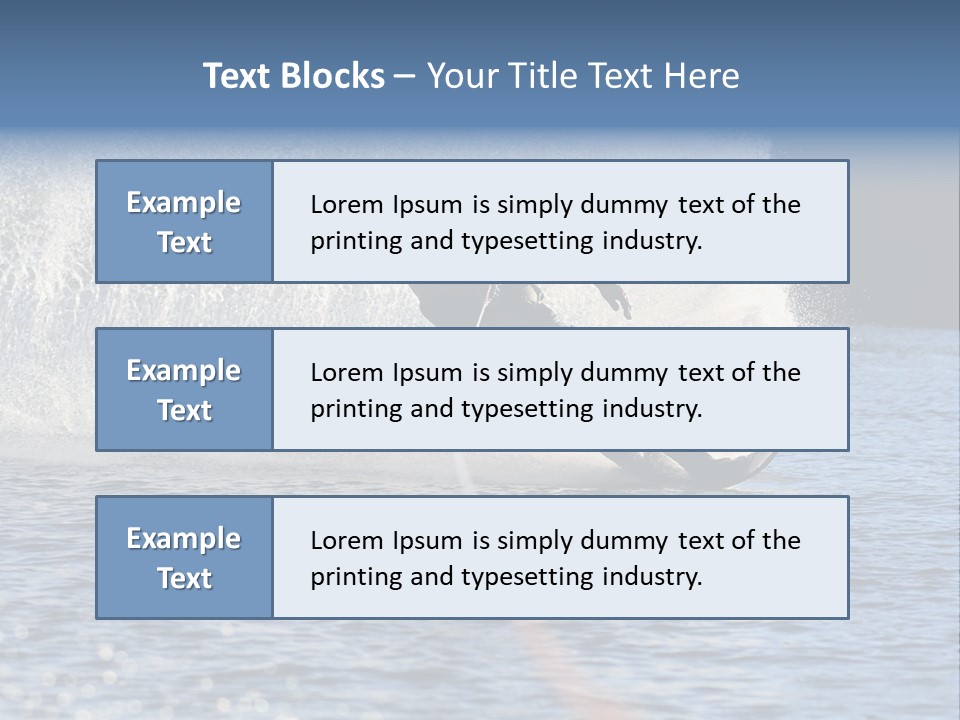 Water Ski Rooster Tail River PowerPoint Template