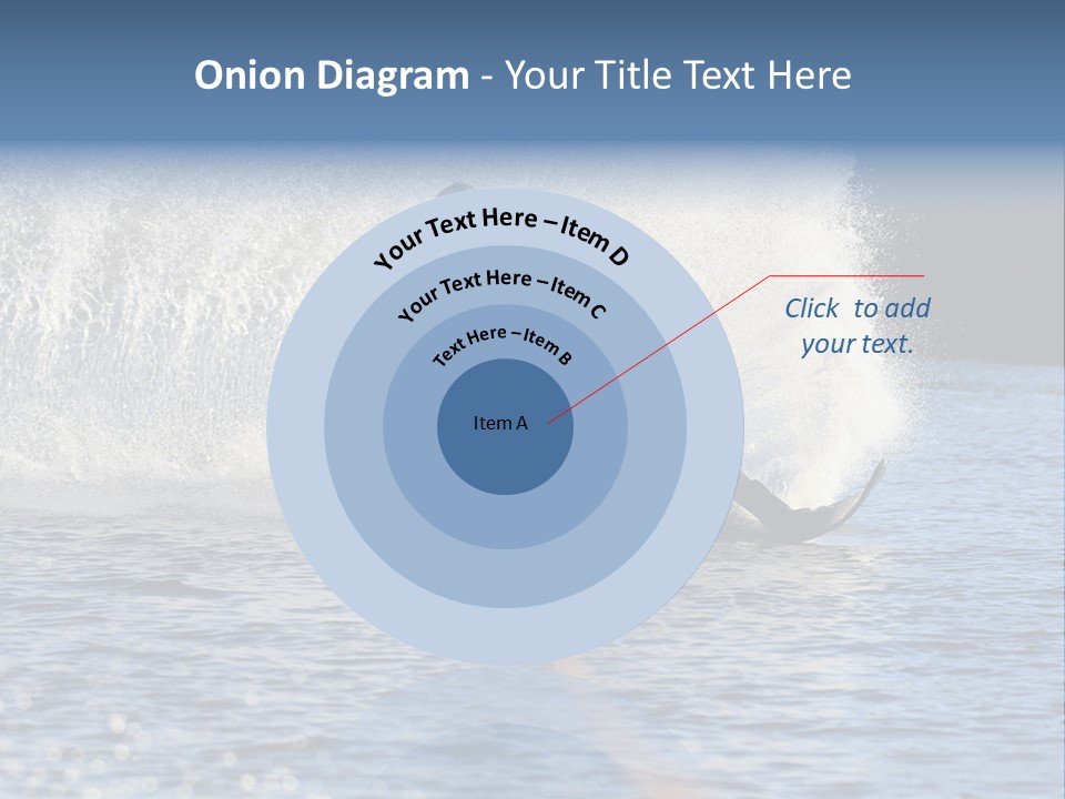 Water Ski Rooster Tail River PowerPoint Template