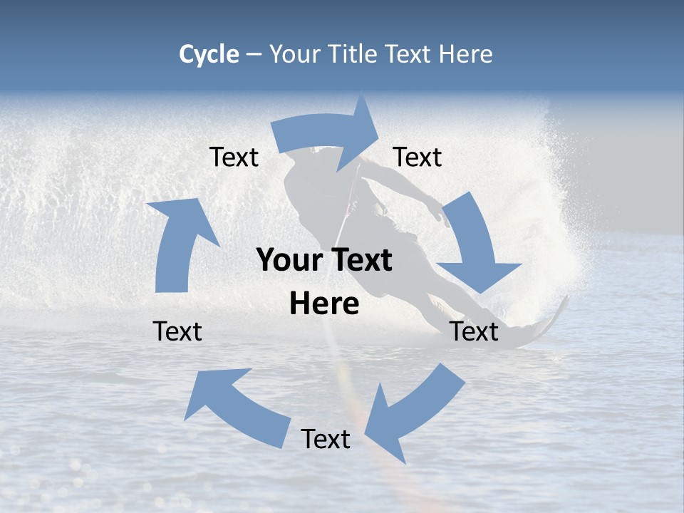 Water Ski Rooster Tail River PowerPoint Template