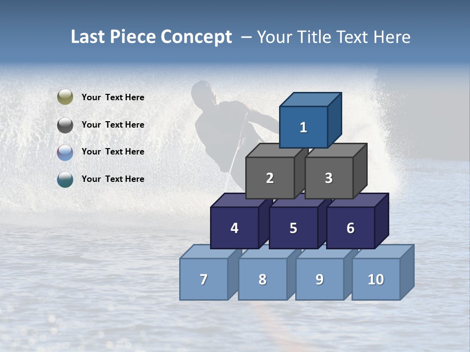 Water Ski Rooster Tail River PowerPoint Template