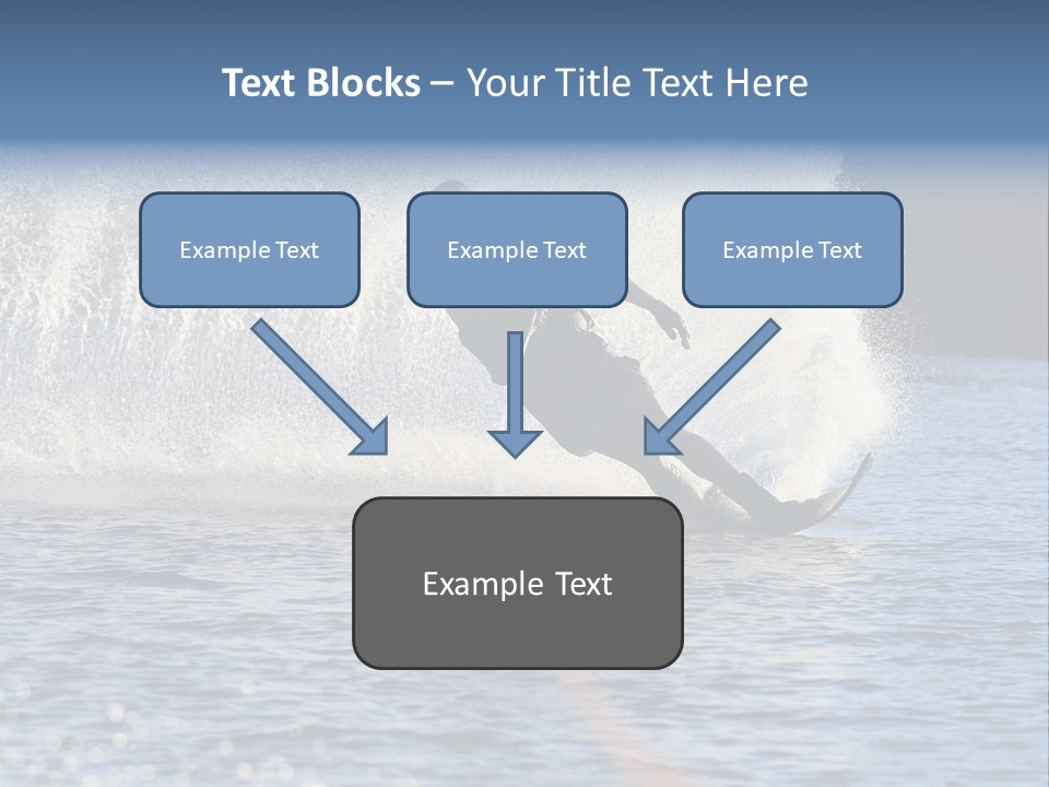 Water Ski Rooster Tail River PowerPoint Template