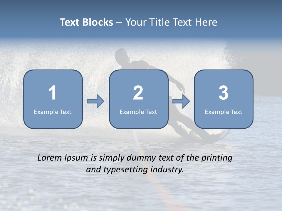 Water Ski Rooster Tail River PowerPoint Template