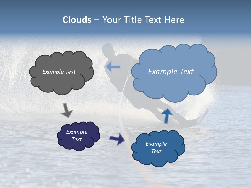 Water Ski Rooster Tail River PowerPoint Template