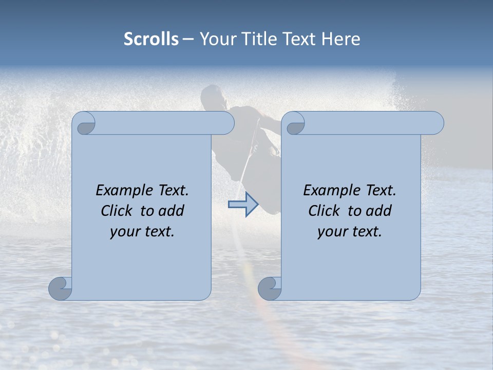 Water Ski Rooster Tail River PowerPoint Template