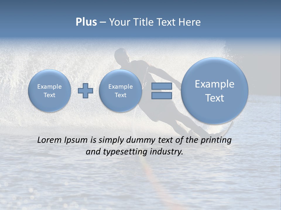 Water Ski Rooster Tail River PowerPoint Template