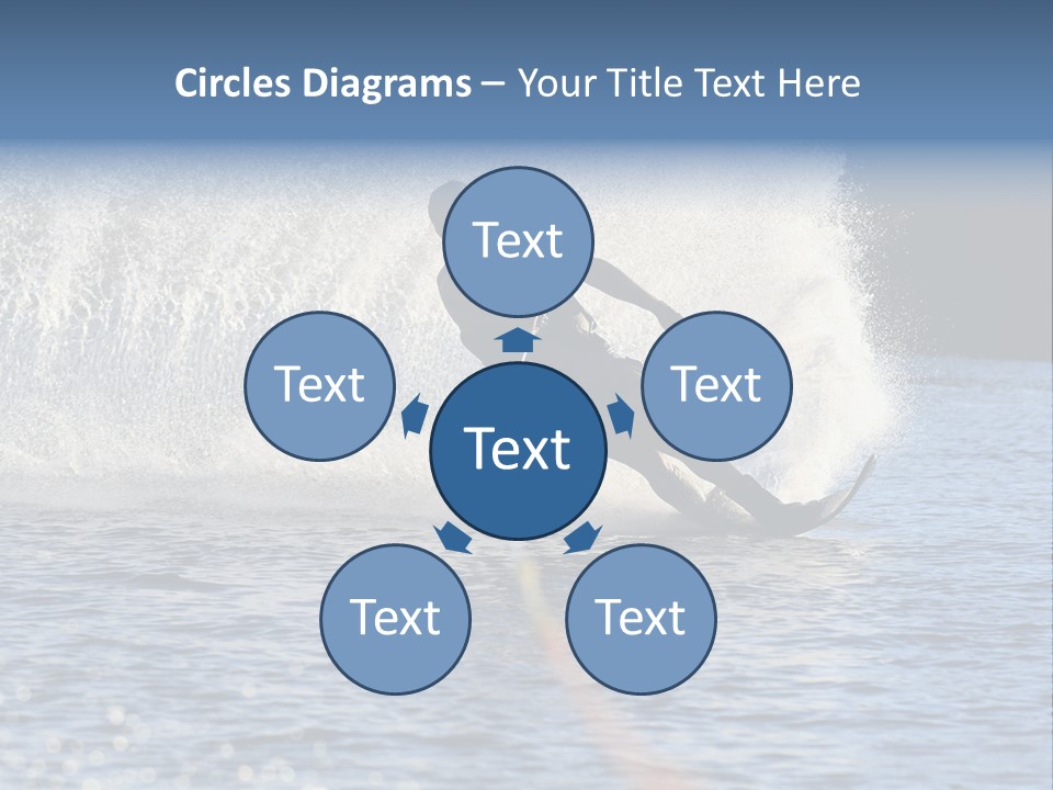 Water Ski Rooster Tail River PowerPoint Template