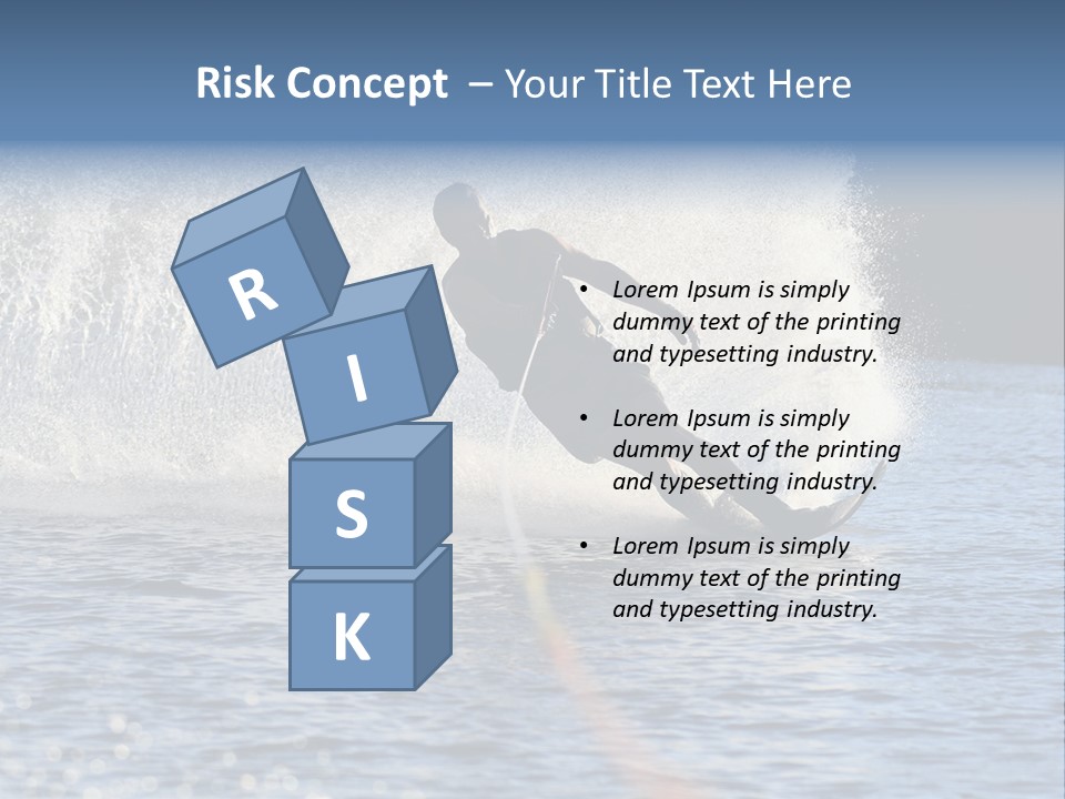 Water Ski Rooster Tail River PowerPoint Template
