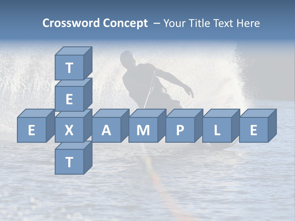 Water Ski Rooster Tail River PowerPoint Template