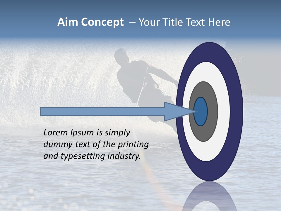 Water Ski Rooster Tail River PowerPoint Template
