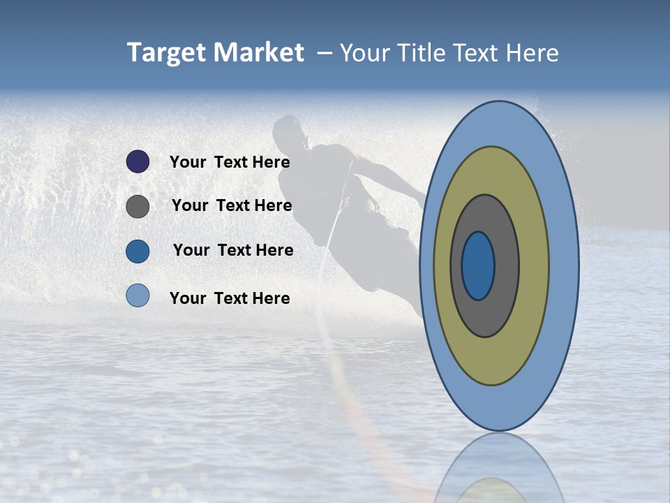 Water Ski Rooster Tail River PowerPoint Template