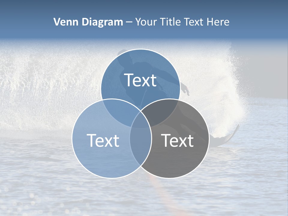 Water Ski Rooster Tail River PowerPoint Template