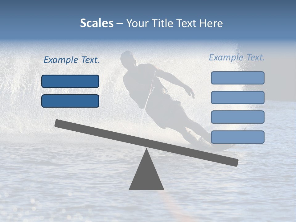 Water Ski Rooster Tail River PowerPoint Template