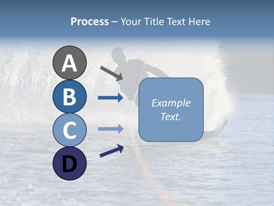 Water Ski Rooster Tail River PowerPoint Template