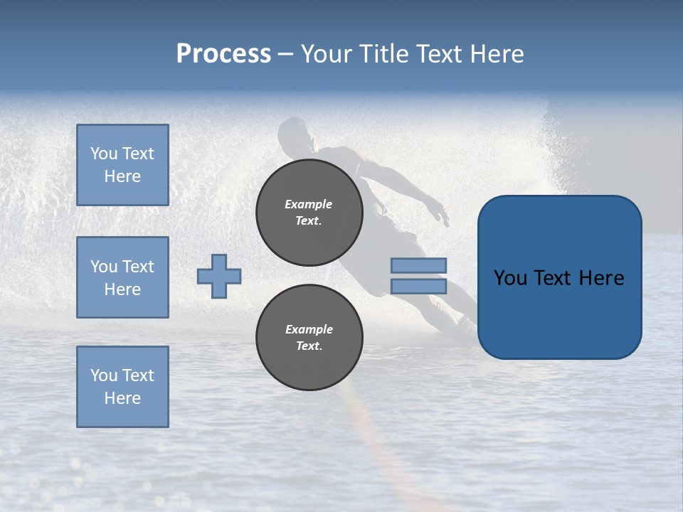 Water Ski Rooster Tail River PowerPoint Template