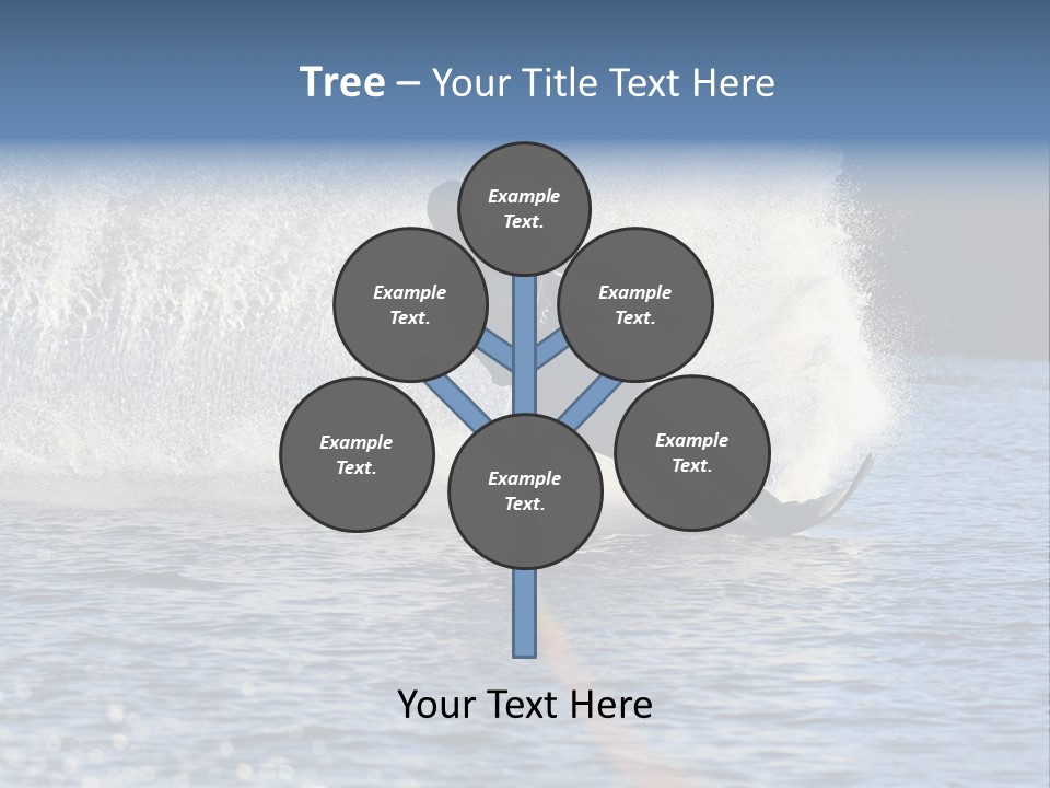 Water Ski Rooster Tail River PowerPoint Template