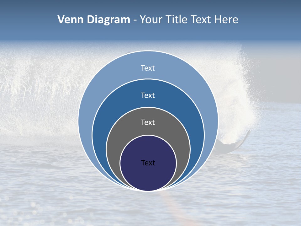 Water Ski Rooster Tail River PowerPoint Template