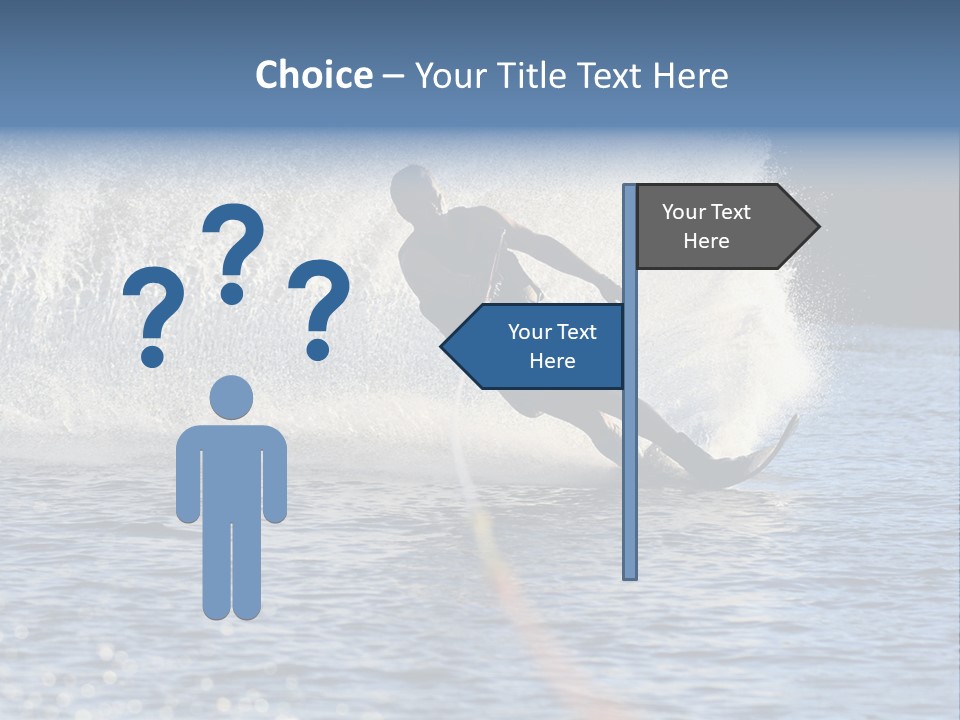 Water Ski Rooster Tail River PowerPoint Template