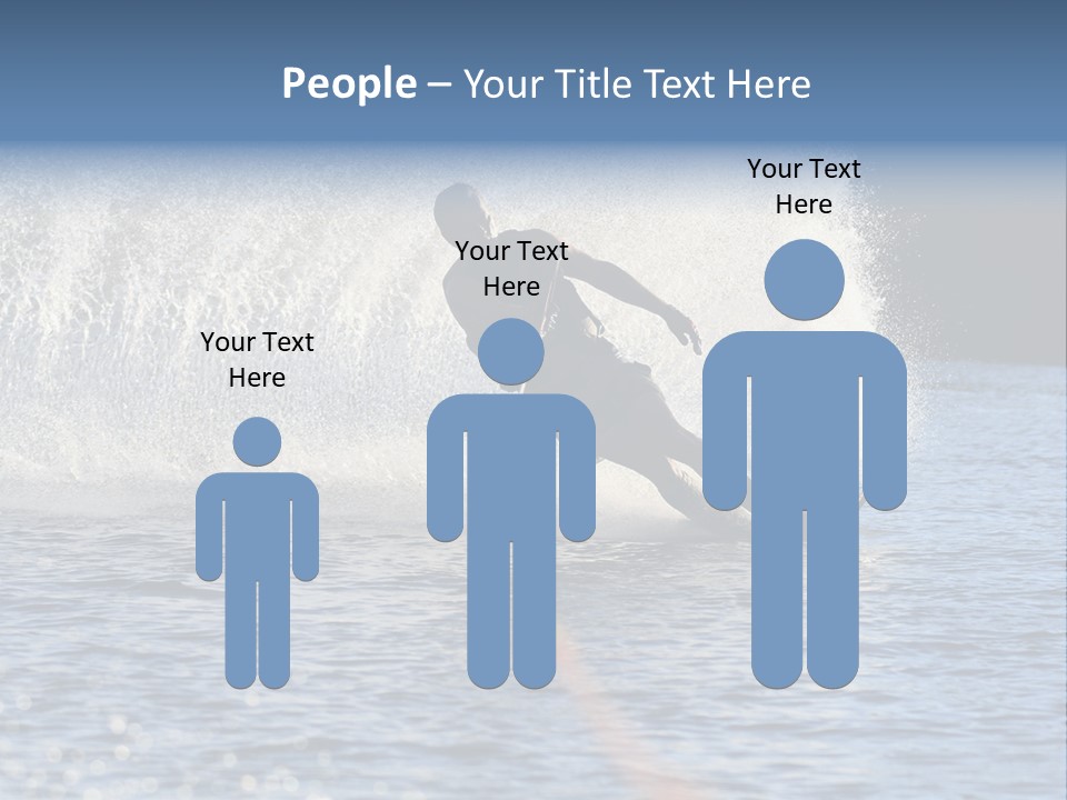 Water Ski Rooster Tail River PowerPoint Template