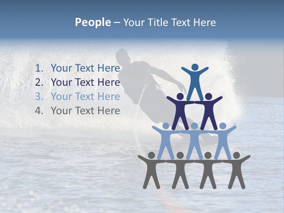 Water Ski Rooster Tail River PowerPoint Template