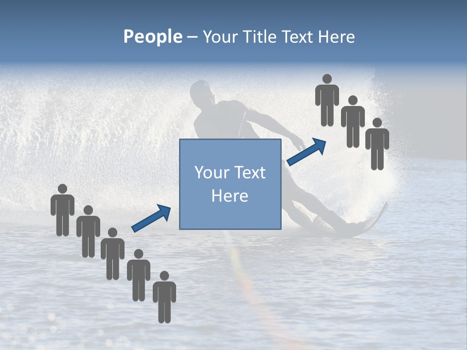 Water Ski Rooster Tail River PowerPoint Template