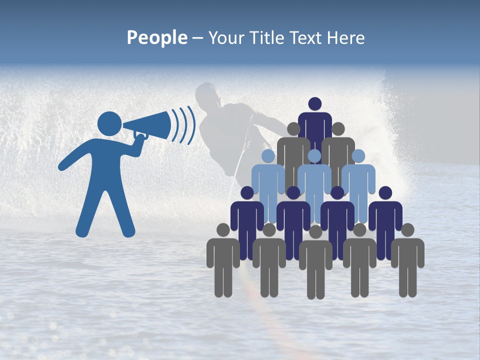 Water Ski Rooster Tail River PowerPoint Template