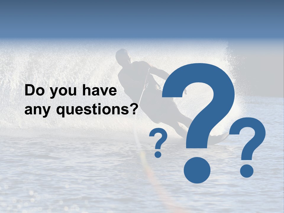 Water Ski Rooster Tail River PowerPoint Template