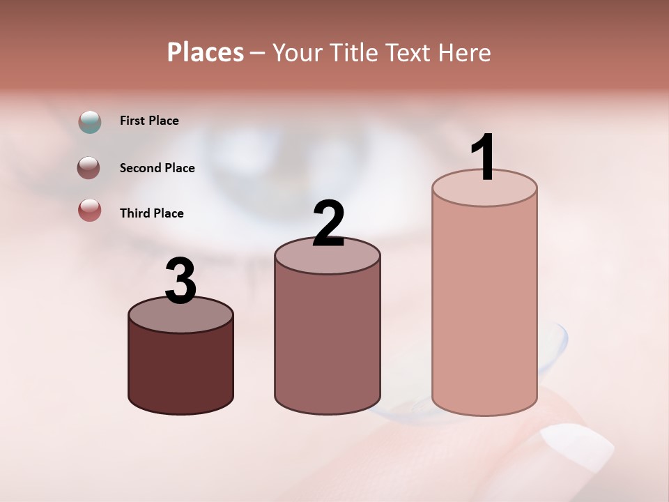 A Close Up Of A Person's Eye With A Contact Lens PowerPoint Template