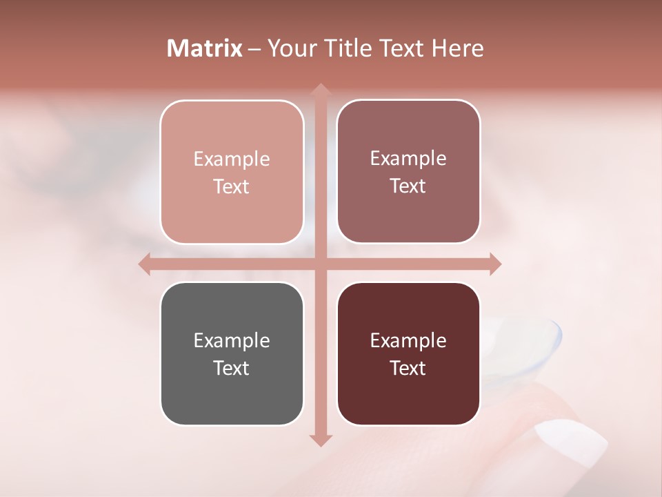 A Close Up Of A Person's Eye With A Contact Lens PowerPoint Template