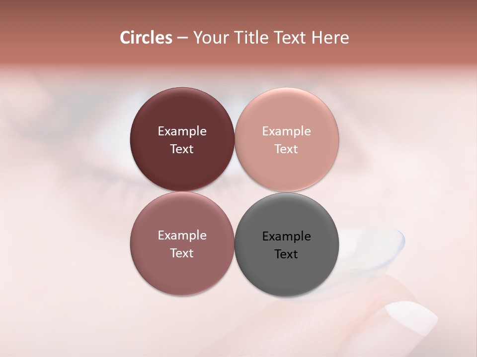 A Close Up Of A Person's Eye With A Contact Lens PowerPoint Template