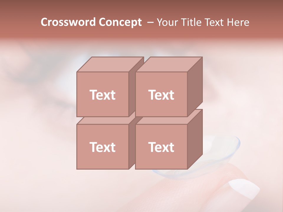A Close Up Of A Person's Eye With A Contact Lens PowerPoint Template