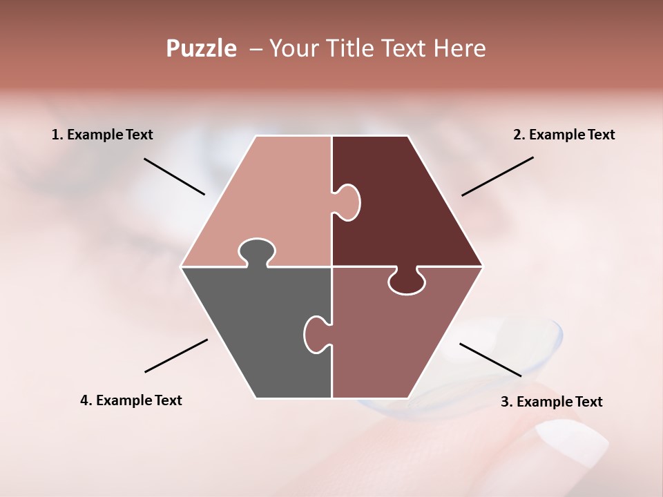 A Close Up Of A Person's Eye With A Contact Lens PowerPoint Template