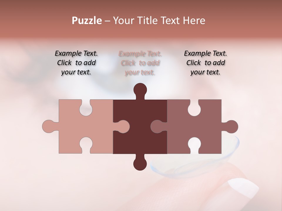 A Close Up Of A Person's Eye With A Contact Lens PowerPoint Template