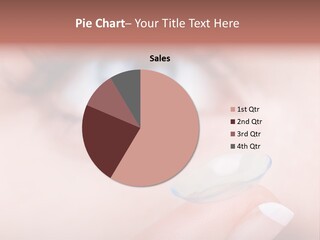 A Close Up Of A Person's Eye With A Contact Lens PowerPoint Template